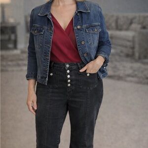 Elegant Charcoal Straight Leg Jeans